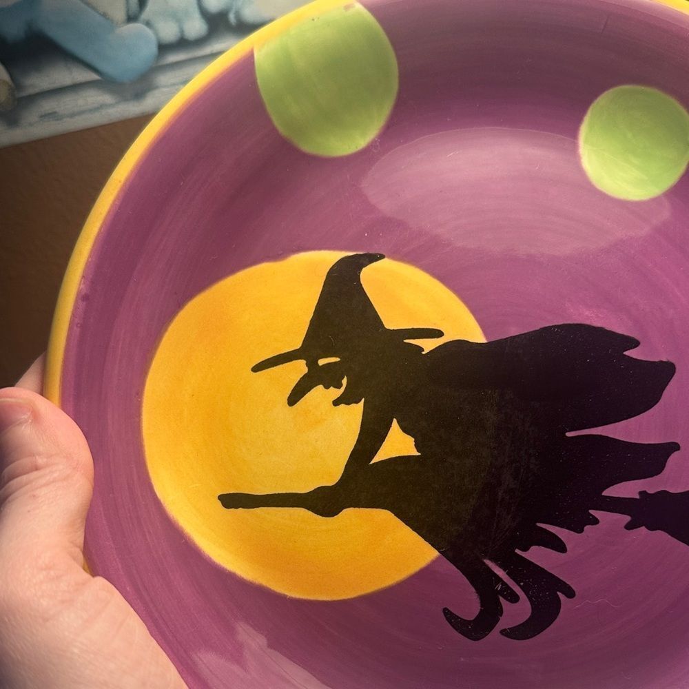 Purple Witch Halloween Plate - Picture 6 of 10